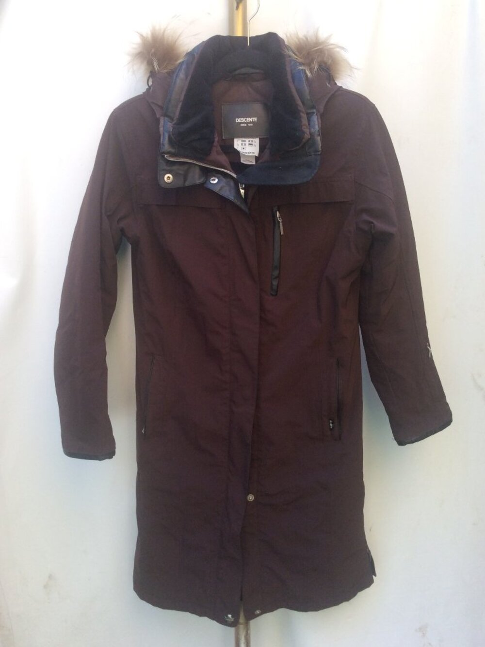 Descente Brown Long Winter Parka Coat Size 8